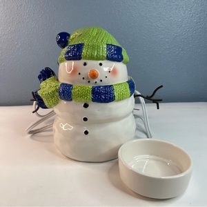 Scentsy Holiday Collection Snowman Premium Wax Fragrance Warmer Retired CIB